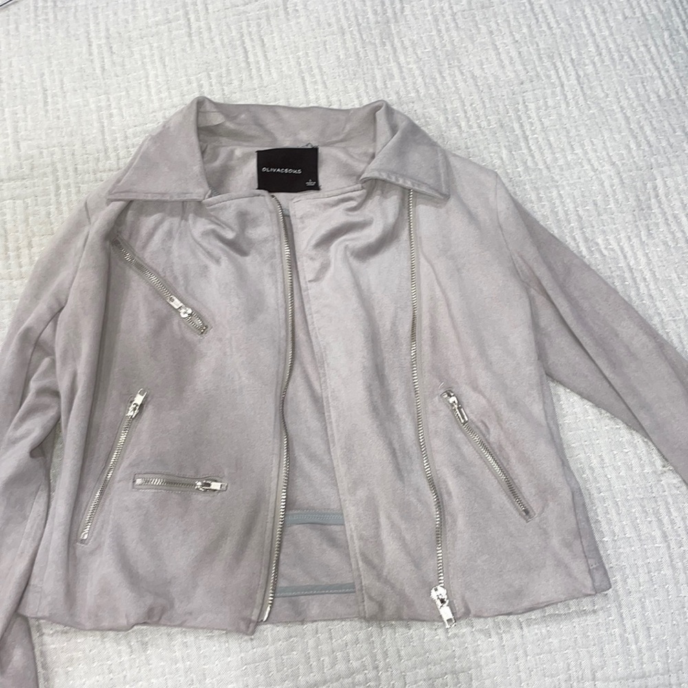 Women’s gray suede jacket